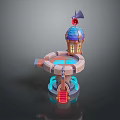 Tower defense sentry tower air defense watchtower observatory tower loft 3d model