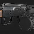 Realistic submachine gun 3D model 3d model