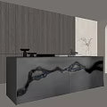 Elegant Kitchen Bar Counter With Sleek Design And Modern Decor Elements