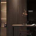 Modern Living Dining Room Interior With Sofa Coffee Table And Wooden Panel Walls