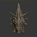 Fierce Spiked Shell Game Movie Character With Red Eyes Open Mouth And Sharp Teeth