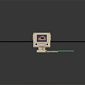 Retro game machine box game machine 3d model