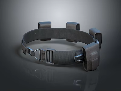 Tactical Adjustable Belt With Multi Buckle Durable Synthetic Material Design 3d model