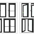 Stainless Steel Doors With Various Designs Single And Double Panel Options 3d model