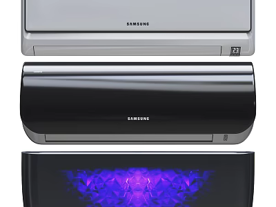 SAMSUNG Air Conditioner Fan With Stylish Design Different Colors And Purple Light 3d model