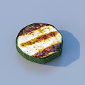 Delicious Grilled Zucchini Slices With Perfect Grill Marks On Blue Surface