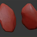 Red Uncut Gemstones With Transparent Lustrous Shiny Surface For Jewelry Design