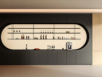 Modern Wine Cabinet Tea Cabinet Water Bar Cabinet Sideboard Cabinet 3d model