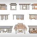 Pavilion now new Chinese style 3d model