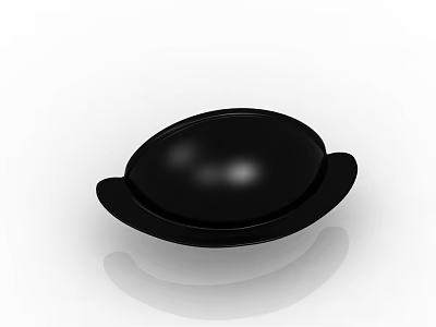 Stylish Modern Black Ergonomic Furniture Handle With Smooth Surface For Drawers And Cabinets 3d model