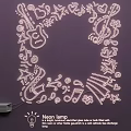 Decorative Neon Lighting Combination with Music Notes Guitar Star and Heart Patterns for Wall Decor