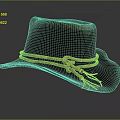 Brown Leather Western Style Hat With Rope Knot And Tassel Decorations