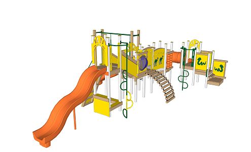 Children's activity equipment Modern play equipment 3d model