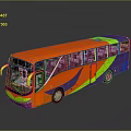 Bus Large Bus CMB Medium Van Large Van Bus School Bus Van Box Car 3d model