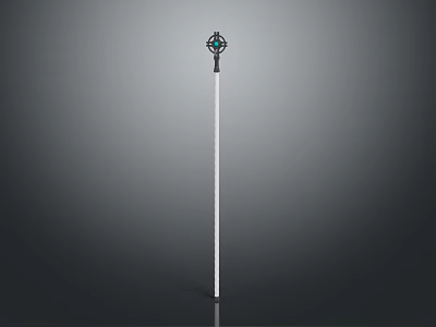 Modern Clothing Rack With Decorative Top And Slim White Pole Design 3d model
