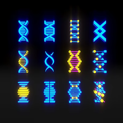 Chemical Element DNA Formula Helix Molecule 1 3d model