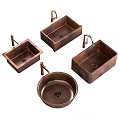 Copper Kitchen Sinks With Various Shapes And Modern Design For Home Kitchens