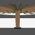 profiled column tree shape 3d model