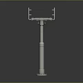 Sturdy Industrial Silver Metal Equipment Platform With Column And Side Brackets