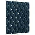 Navy Blue Upholstered Panel With Diamond Tufted Pattern And Gold Trim Details 3d model