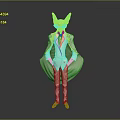Game and Movie Character With Fox Ears Formal Suit Light Colored Cape and Stylish Pose