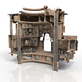Industrial Architectural Structure With Multiple Levels Windows Metal Frames And Open Design