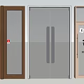 Swing Doors With Wooden Metal Frames Glass Panels Smile Sign And Welcome Lettering
