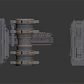 Scifi Mechanical Structure Components With Various Shaped Modules And Layered Designs 3d model