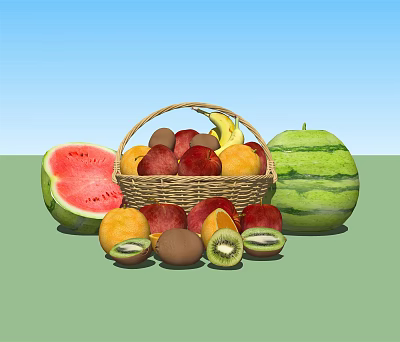 Modern Fruit Fruit Vegetables 3d model Modern Fruit Fruit Vegetables 3d model