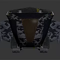 Camouflage Patterned Mechanical Device With Curved Top Reinforced Metal Frame And Support Parts