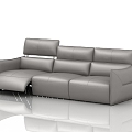 Three-seat sofa multi-function sofa 3d model