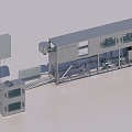 Pure water production workshop Pure water system barreled production line equipment Water production equipment 3d model