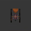 Unique Three Wheeled Bicycle Design With Orange Canopy Purple Seat And Large Small Wheels