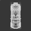 Green Land Rover SUV With Rear Spare Tire And Front Rear Exterior Views