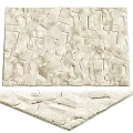 Square Beige Rug With Irregular Geometric Textured Surface For Modern Home Interior Decor 3d model