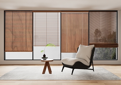 New Chinese Bamboo Curtain Roller Curtain 3d model