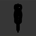 Realistic Gray Horse with White Hooves and White Forehead Mark on Black Background