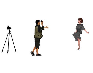 Modern Double Photographer 3d model