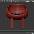 Elegant Modern Single Chair With Light Upholstery And Metal Circular Base
