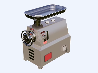 Sturdy Electric Meat Grinder With Stainless Steel Tray Grinding Head Control Knobs And Ventilation Slots 3d model