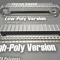 Tank 3D Models Low Poly and High Poly Versions with Polygon Counts