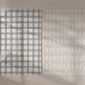 Square Checkered Rug with Gray and Beige Patterns for Modern Home Interior Decor 3d model