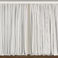 Soft White Floor Length Linen Curtains For Modern Home Interior Design