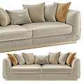 Light Luxury Multiplayer Sofa Collection 3d model