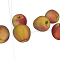 Fresh Red and Yellow Apples on White Background with Juicy Appearance for Healthy Diet