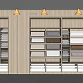 Modern display rack sample block display rack 3d model
