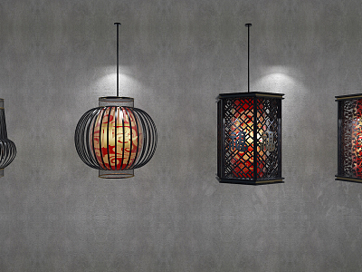 New Chinese Chandelier Lantern Combination model