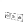 Elegant Chinese Traditional Decorative Paintings With Circular Patterns And Floral Borders