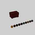 Modern Comfortable Upholstered Sofa Stool in Multiple Colors for Living Room