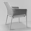 Modern Yellow Armchair With Perforated Mesh Design And Sleek Structure
